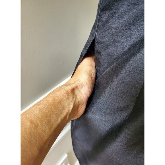 Jessica Howard Women's Black & Beige Round Neck Sleeveless Knee Length Dress 6P - Picture 8 of 13